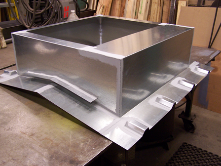 Pic of galvanized roof curb.